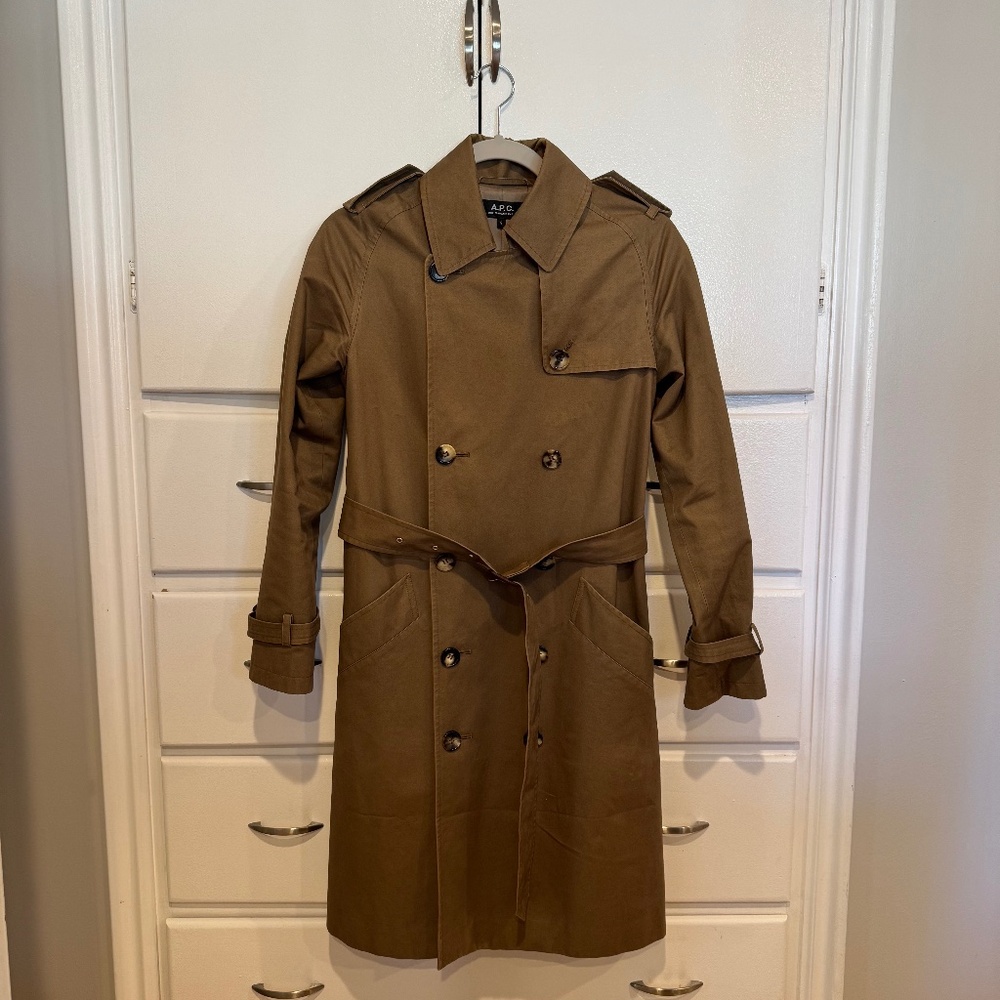A.P.C trench coat  in khaki